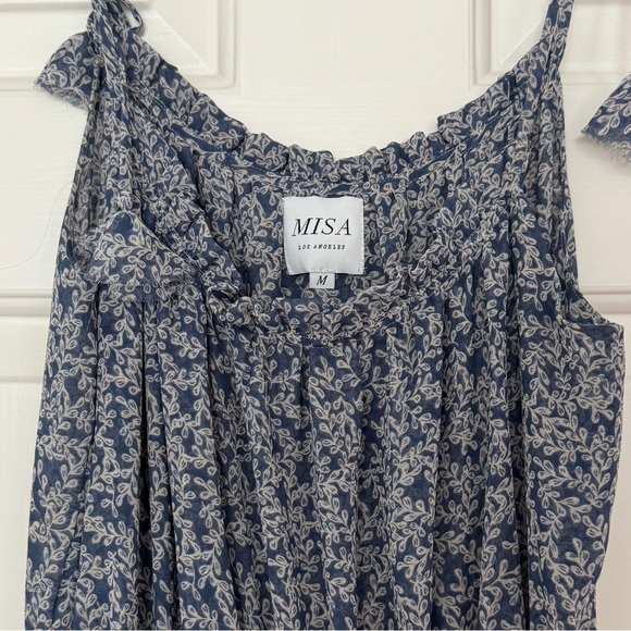 Misa Los Angeles Ryane dress in blue vine - Picture 5 of 6